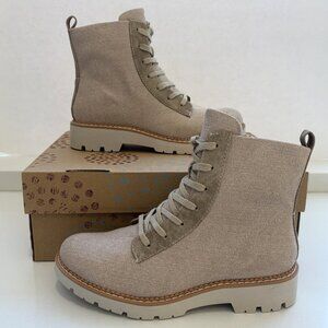 Eurosoft by Sofft Blaike Lace Up Boots Booties Stone Taupe Beige Size 7 NEW
